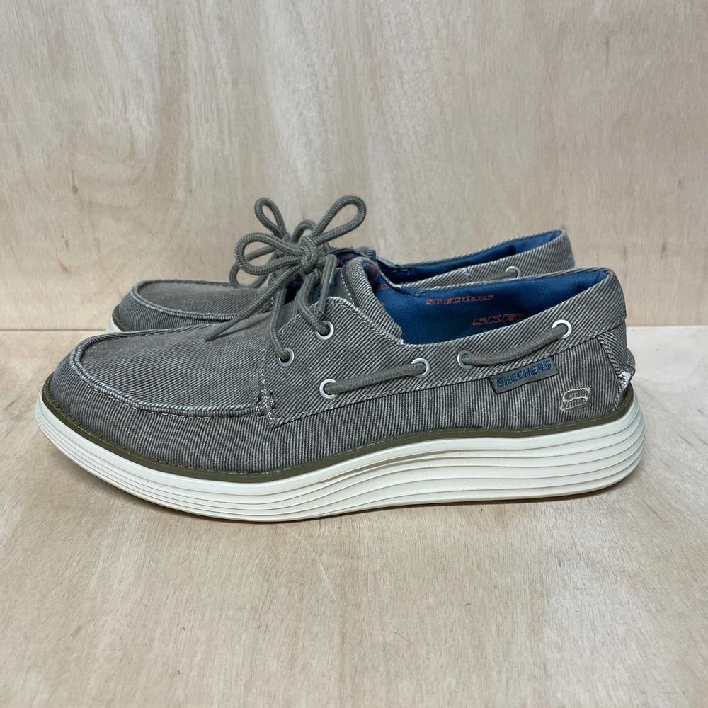 Skechers Mens Status 2.0 Lorano Slip On Shoes Gray Casual Size 7